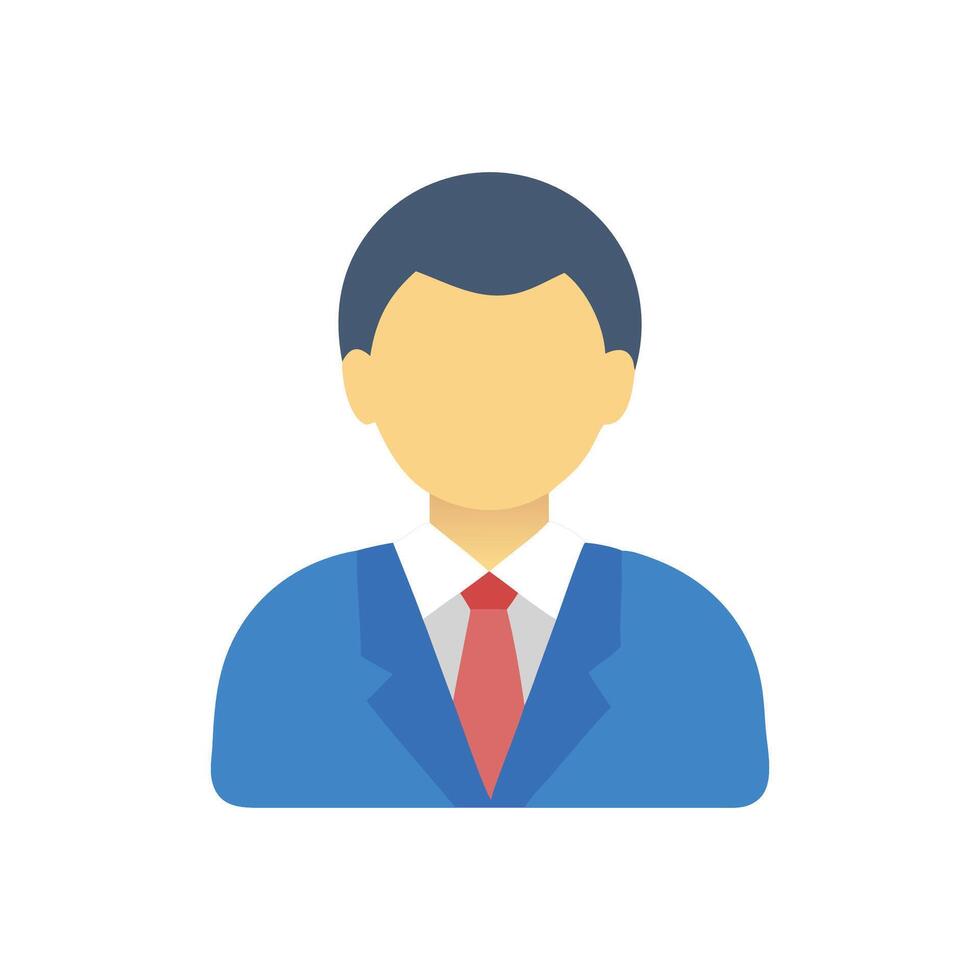 Professional Icon Man in Suit and Tie on Black vector
