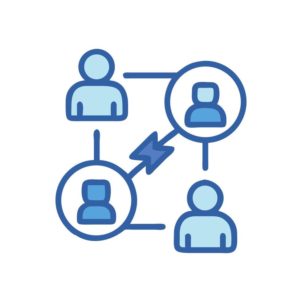 Business Network and Interaction Connecting People Concept Illustration vector