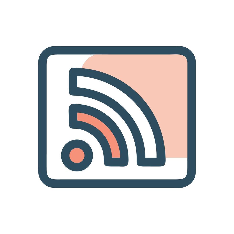RSS Feed Icon, Internet, Online, Communication, Information, Design vector