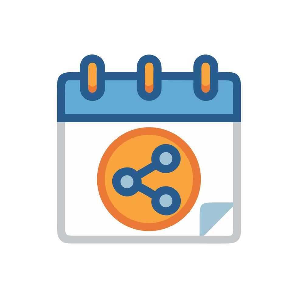 Share date icon illustration for schedule or agenda vector