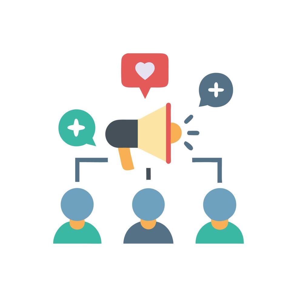 Effective marketing communication through the use of social media vector