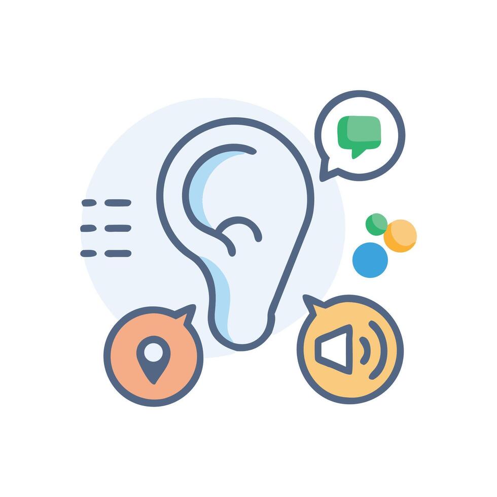 Smart Hearing AI Assistant with Location and Sound vector