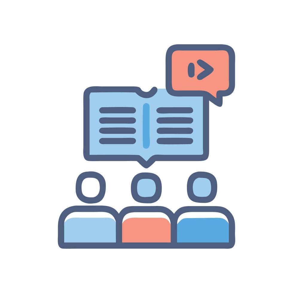 Online Class with Open Book and Coding Language vector