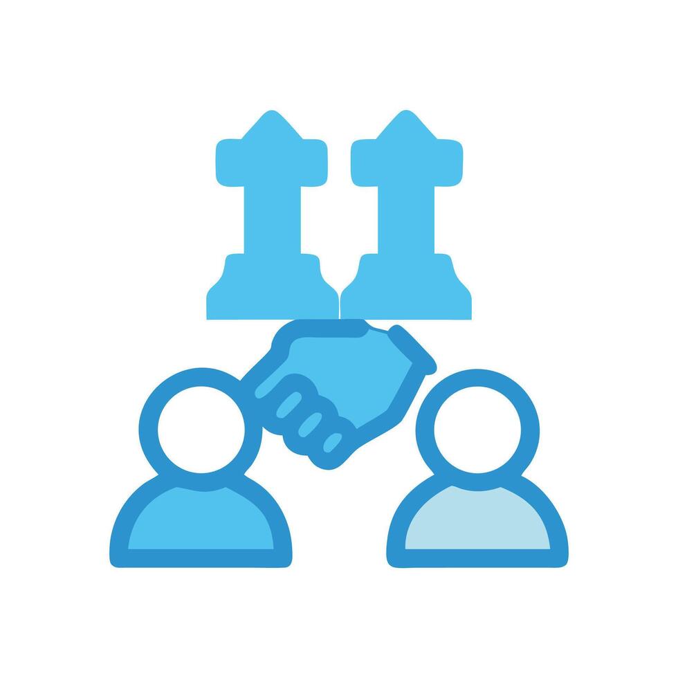 Strategic team management and organizational leadership icon vector