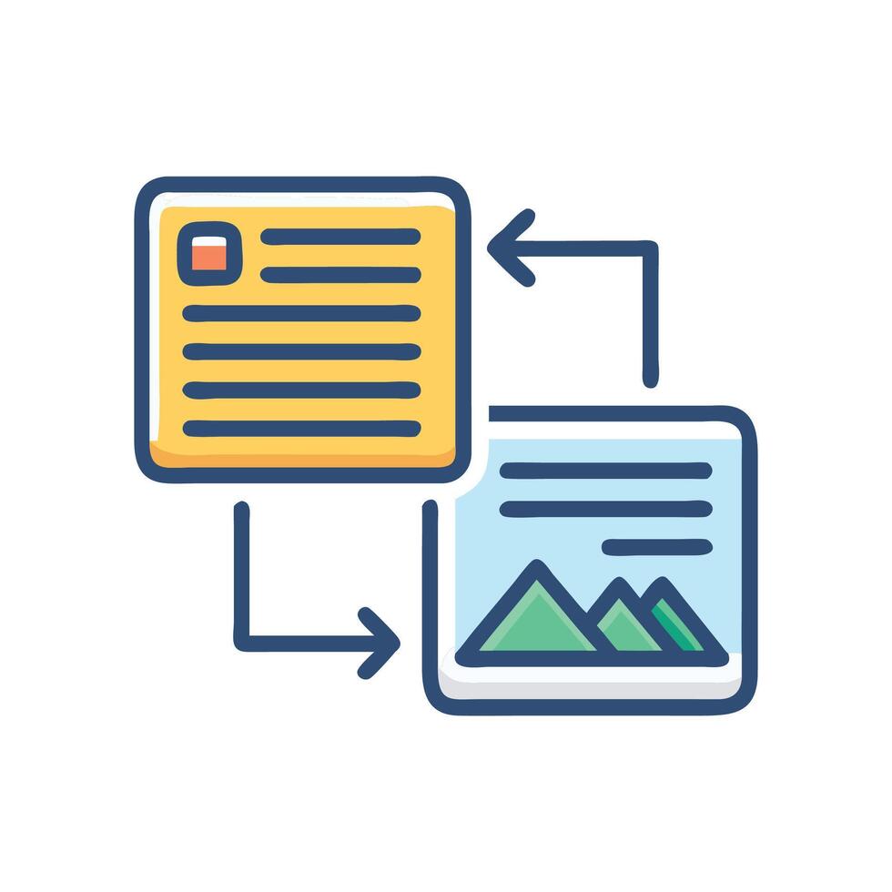 Data Transfer and Conversion, File Migration, File Exchange vector
