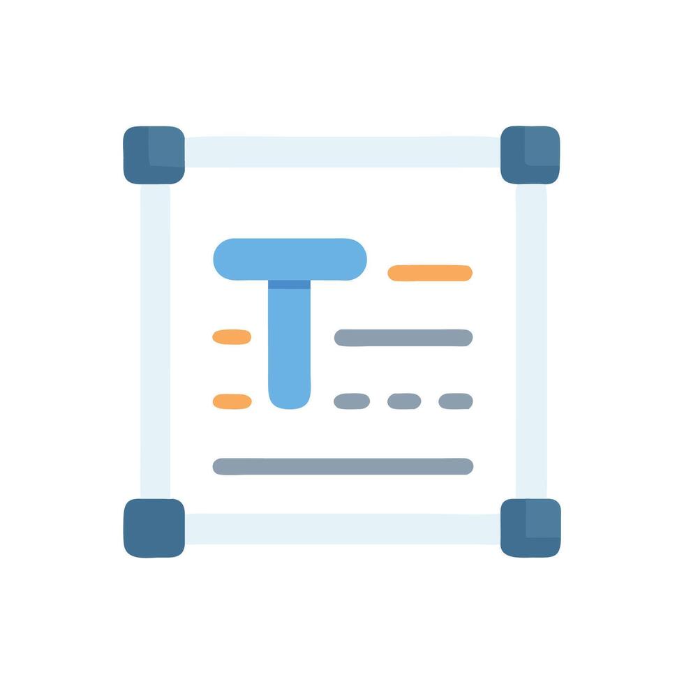 Business Plan Icon, Finance Document Flat Design vector