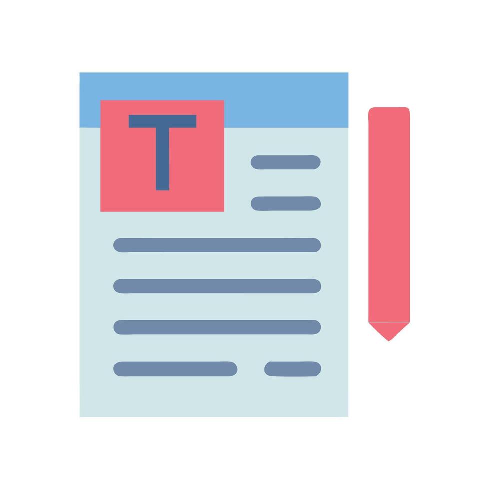 Content creation illustration for blogging and website design vector