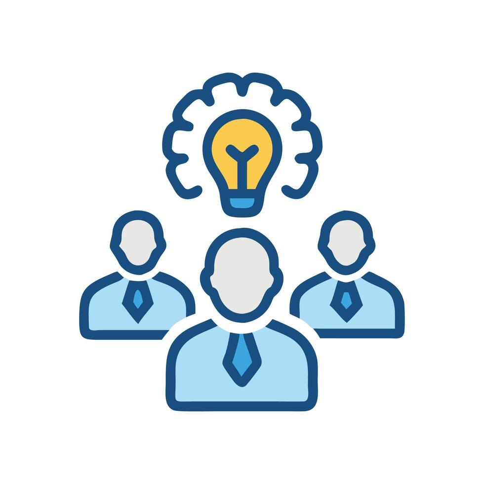 Teamwork and innovative thinking Business idea concept illustration vector