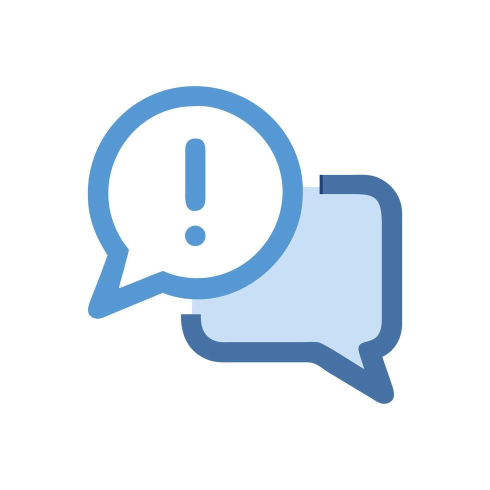 Important Notification Chat Alert Communication Icon on Black vector