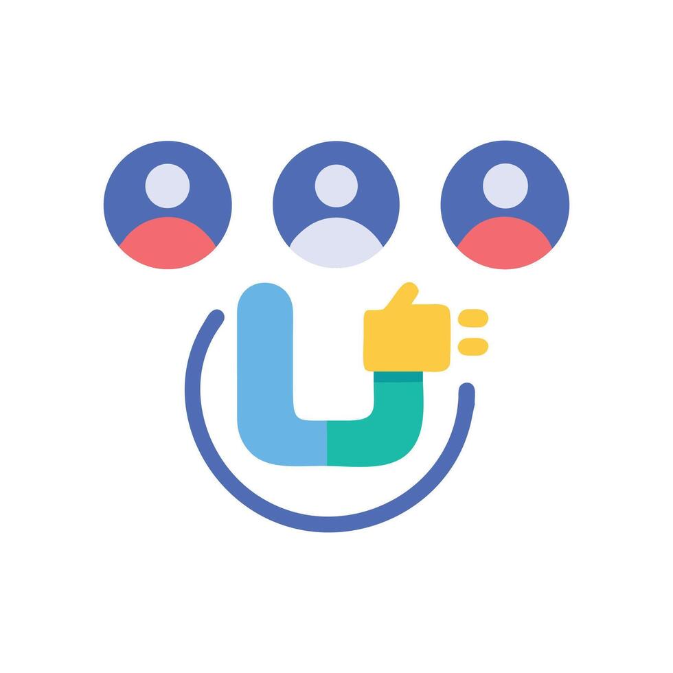 Effective customer relationship management brings customers satisfaction and loyalty vector