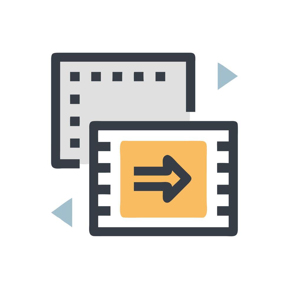Data Migration Icon File Transfer, Import and Export vector
