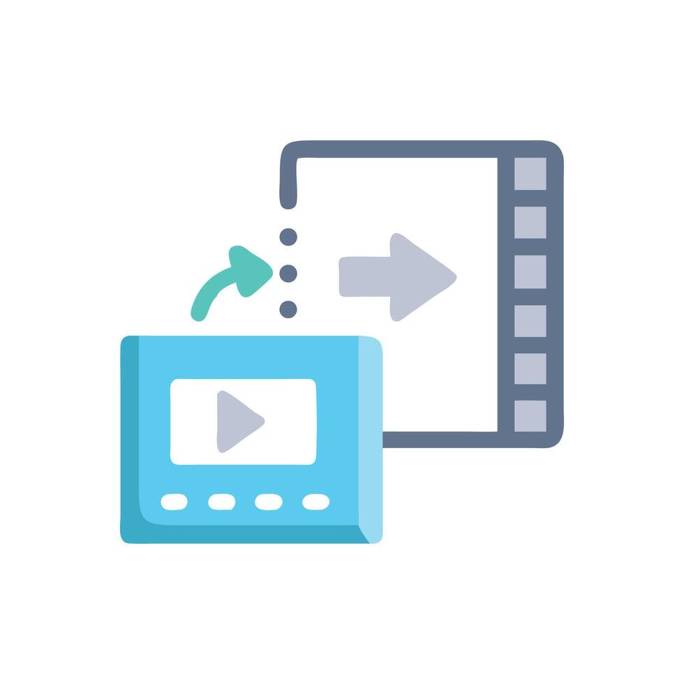 conversion icon, media transformation process concept vector