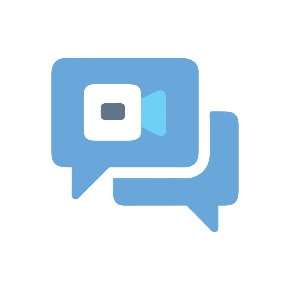 chat communication icon speech bubbles meeting conference vector