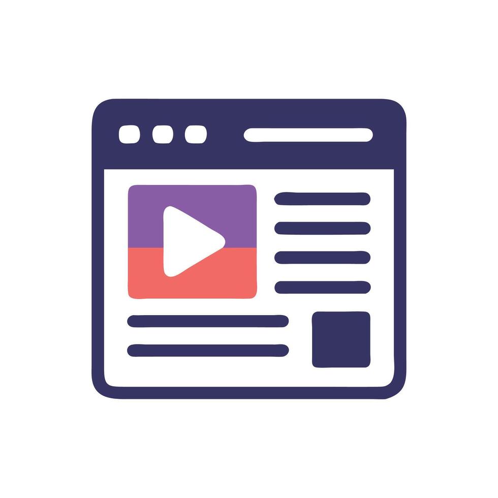 platform interface icon with simple lines and forms vector