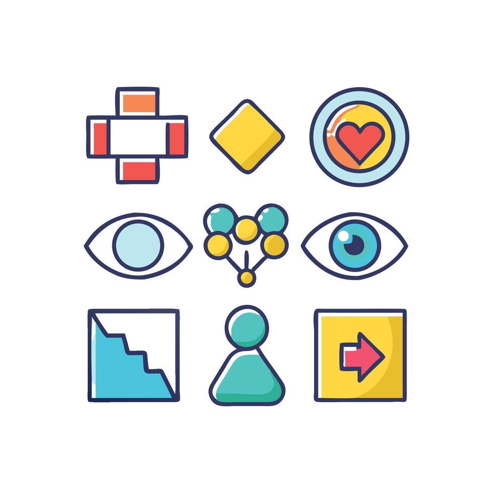 Icon Set with Business Concepts on Black Background vector