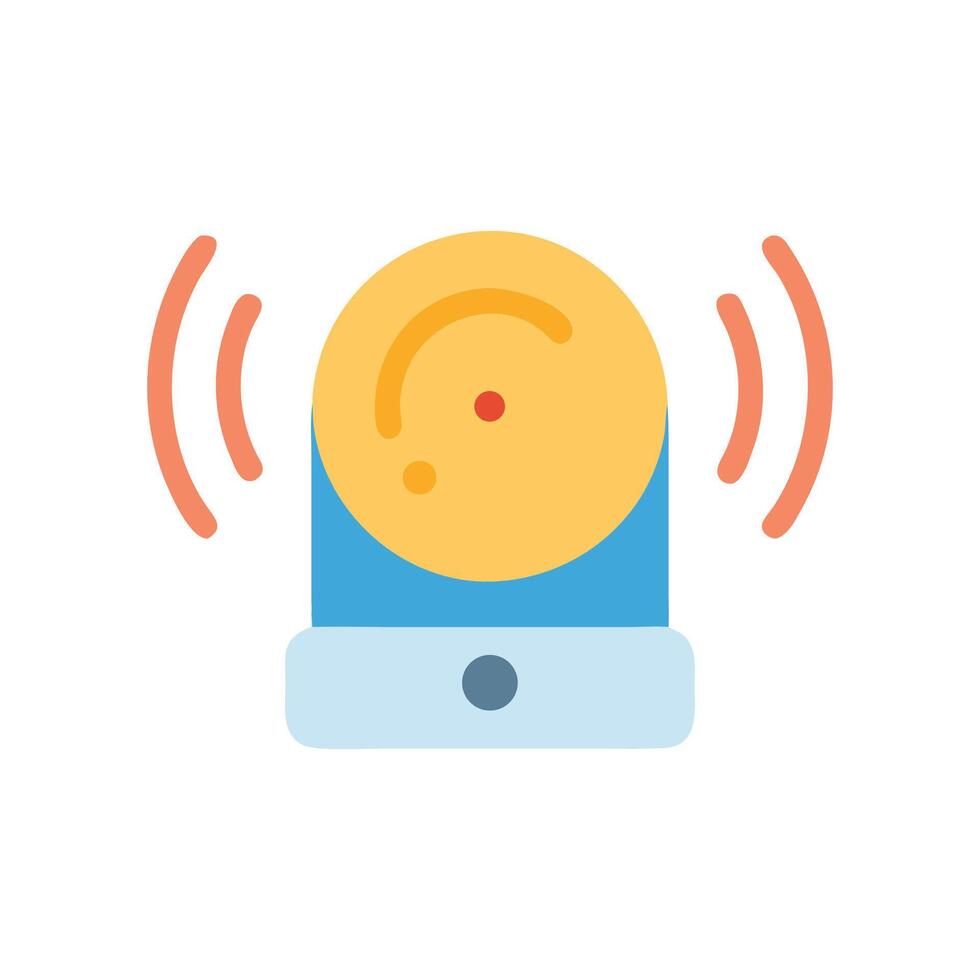 Fire Alarm Icon Emergency, Notification, Alert, Safety vector