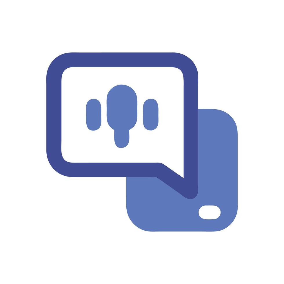 Voice Assistance on Mobile Phone, AI Technology Concept vector