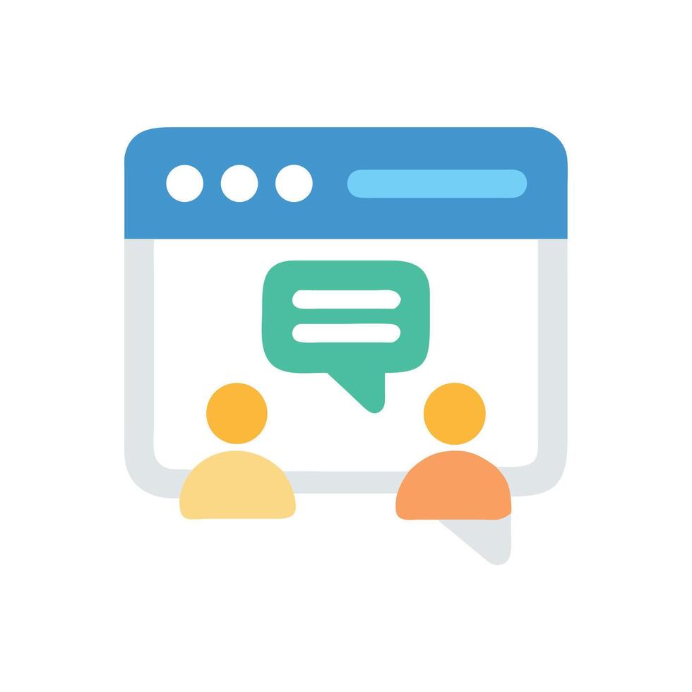 Online Collaboration People, Chat, and Digital Communication Concept vector