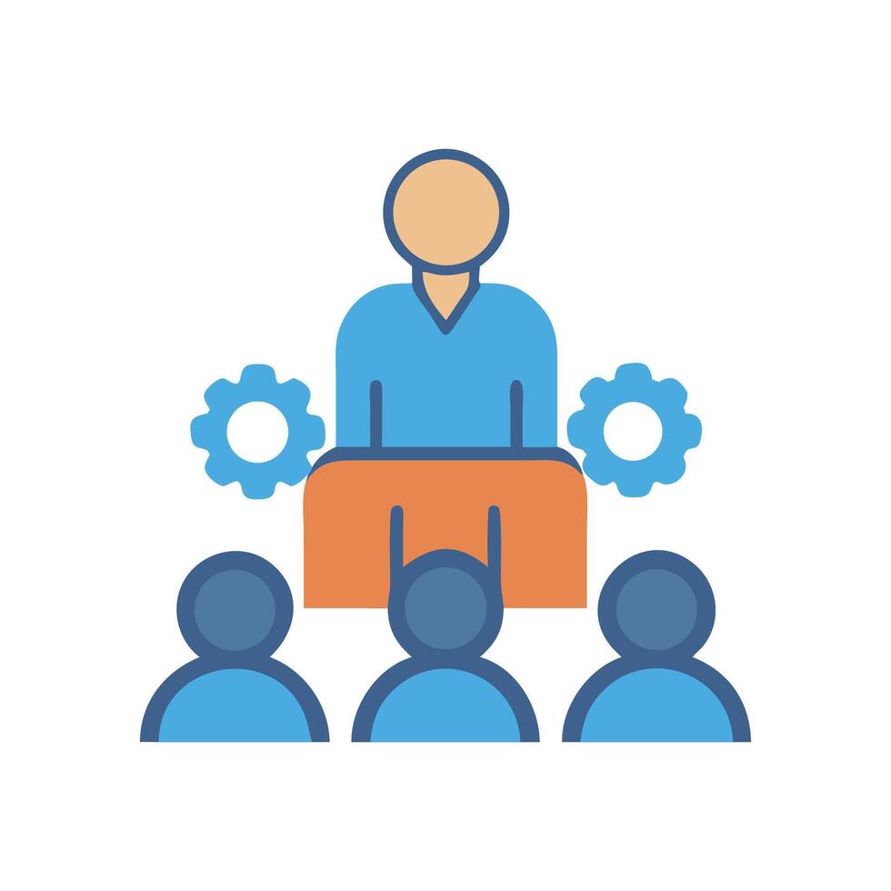 Management team design with development and training vector
