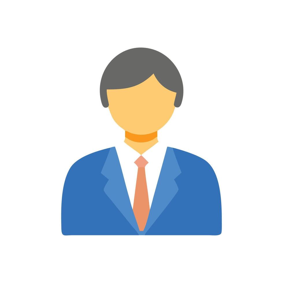 icon of a man wearing a suit vector