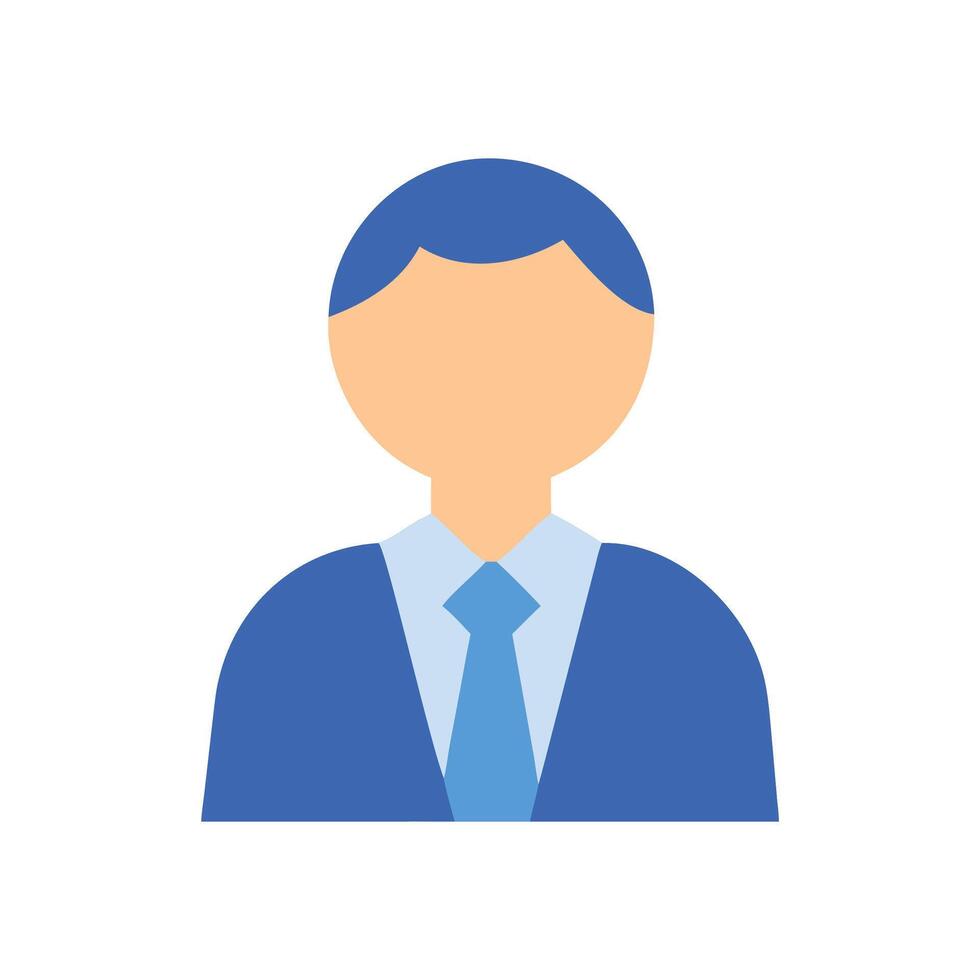 Faceless Business Man Icon on a Black Background vector