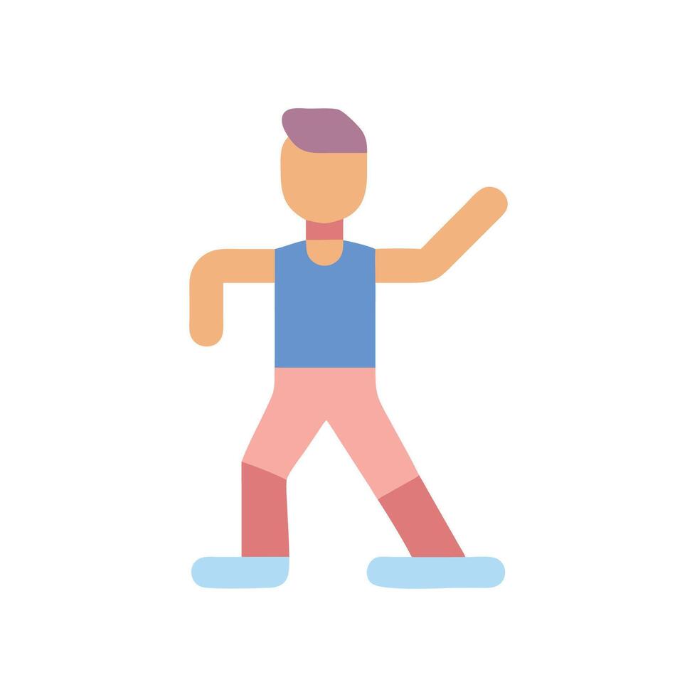 Flat image of a dancing cartoon character vector