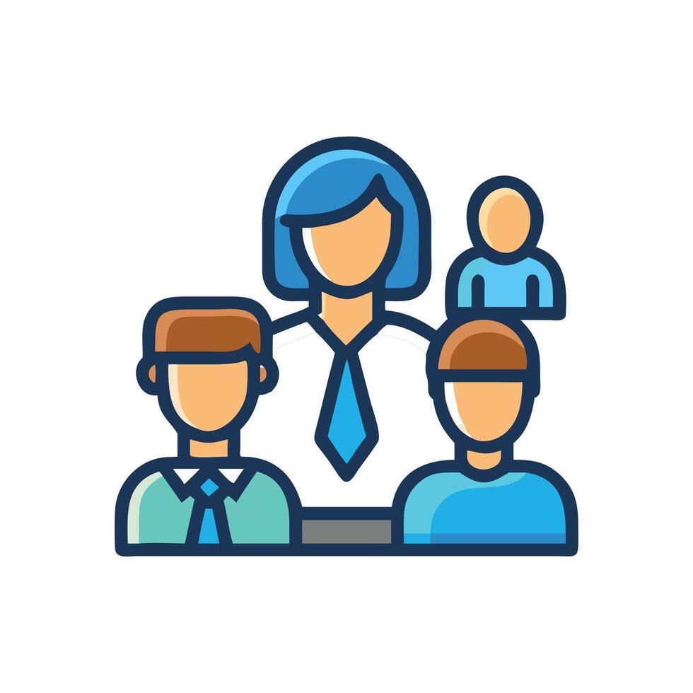 Business Team Icon Leader and Teamwork Illustration vector