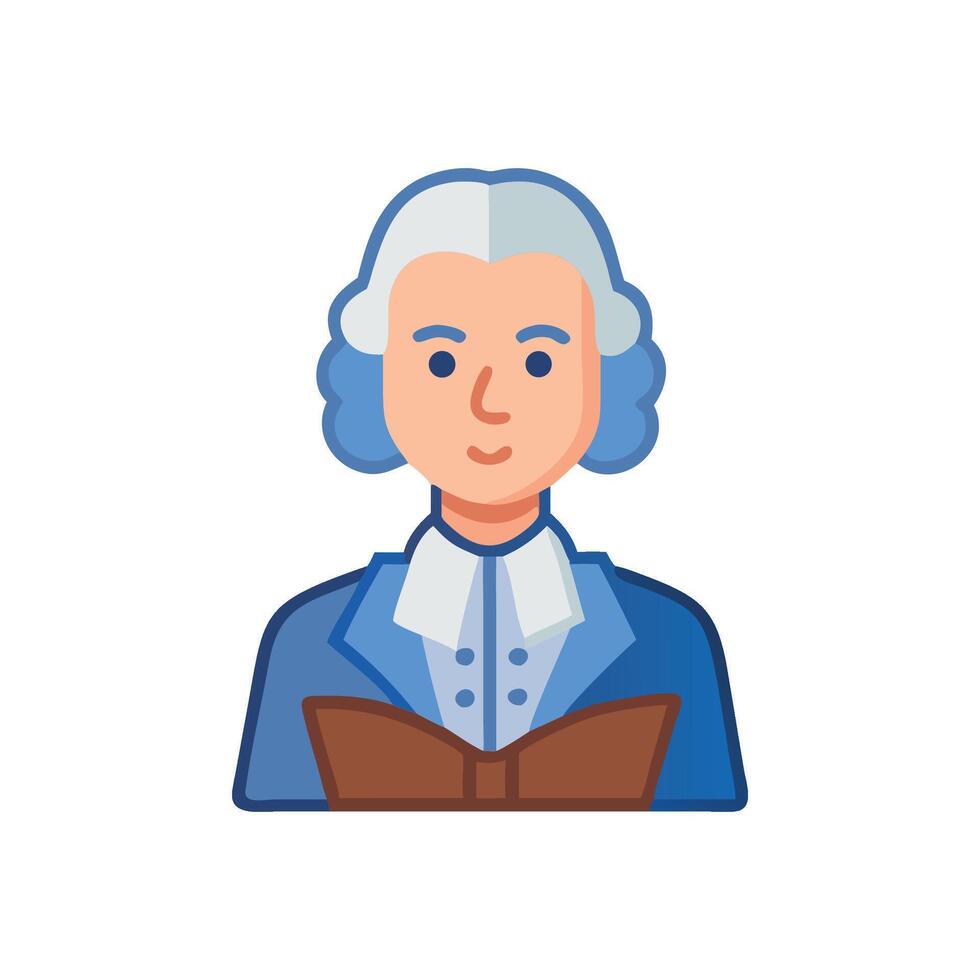 Cartoon Illustration of a Man Reading Book vector