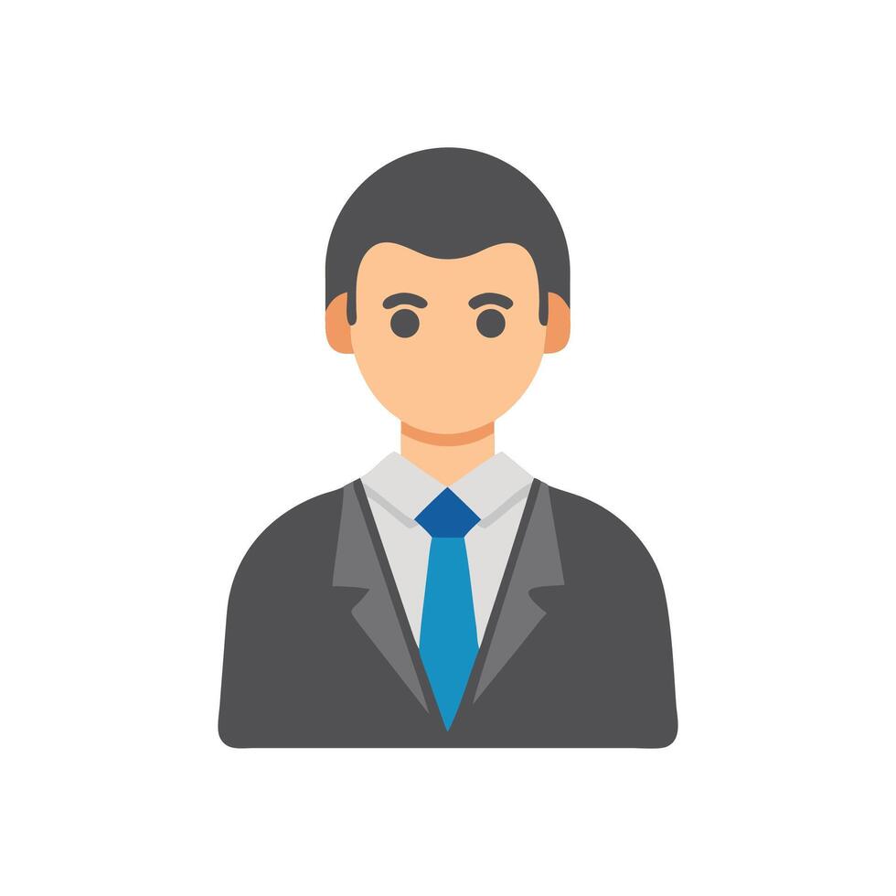 Flat Icon Illustration of Business Man Avatar vector