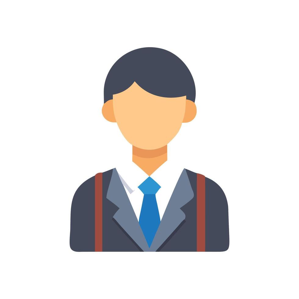 Cartoon Man in Suit with Blue Tie vector