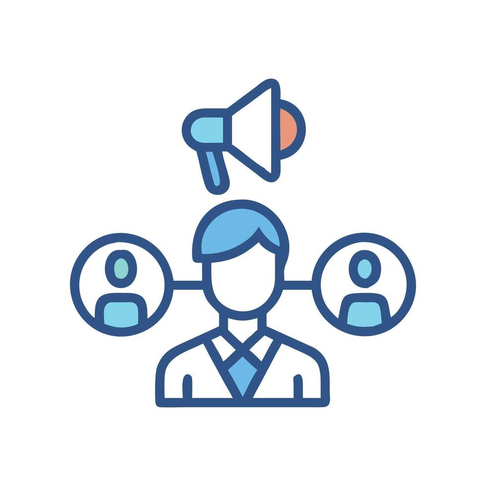 Influencer Marketing, Connection, Social Media Communication and Engagement vector