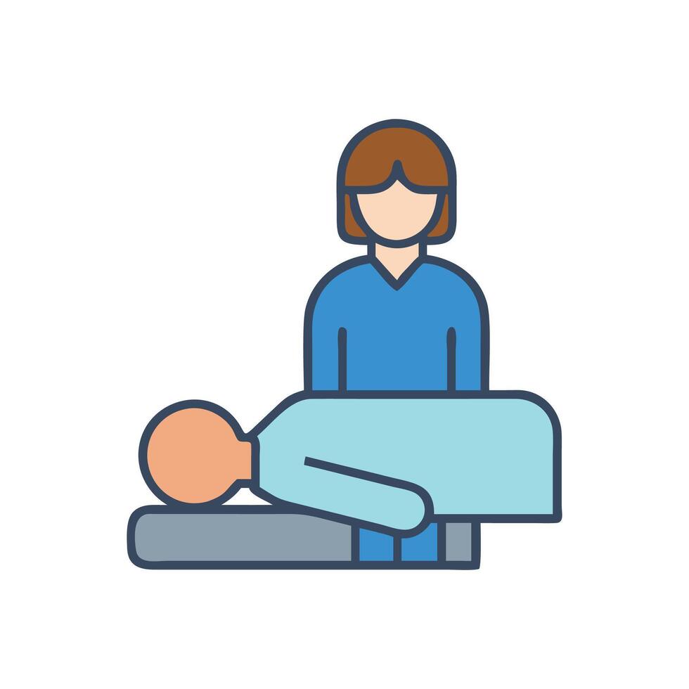 Physical Therapy and Patient Care Icon vector