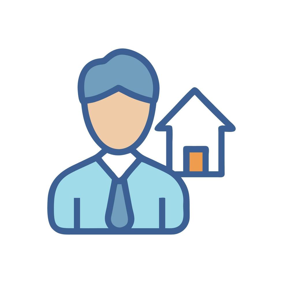 Real Estate Agent Home Sales Icon Professional Service vector