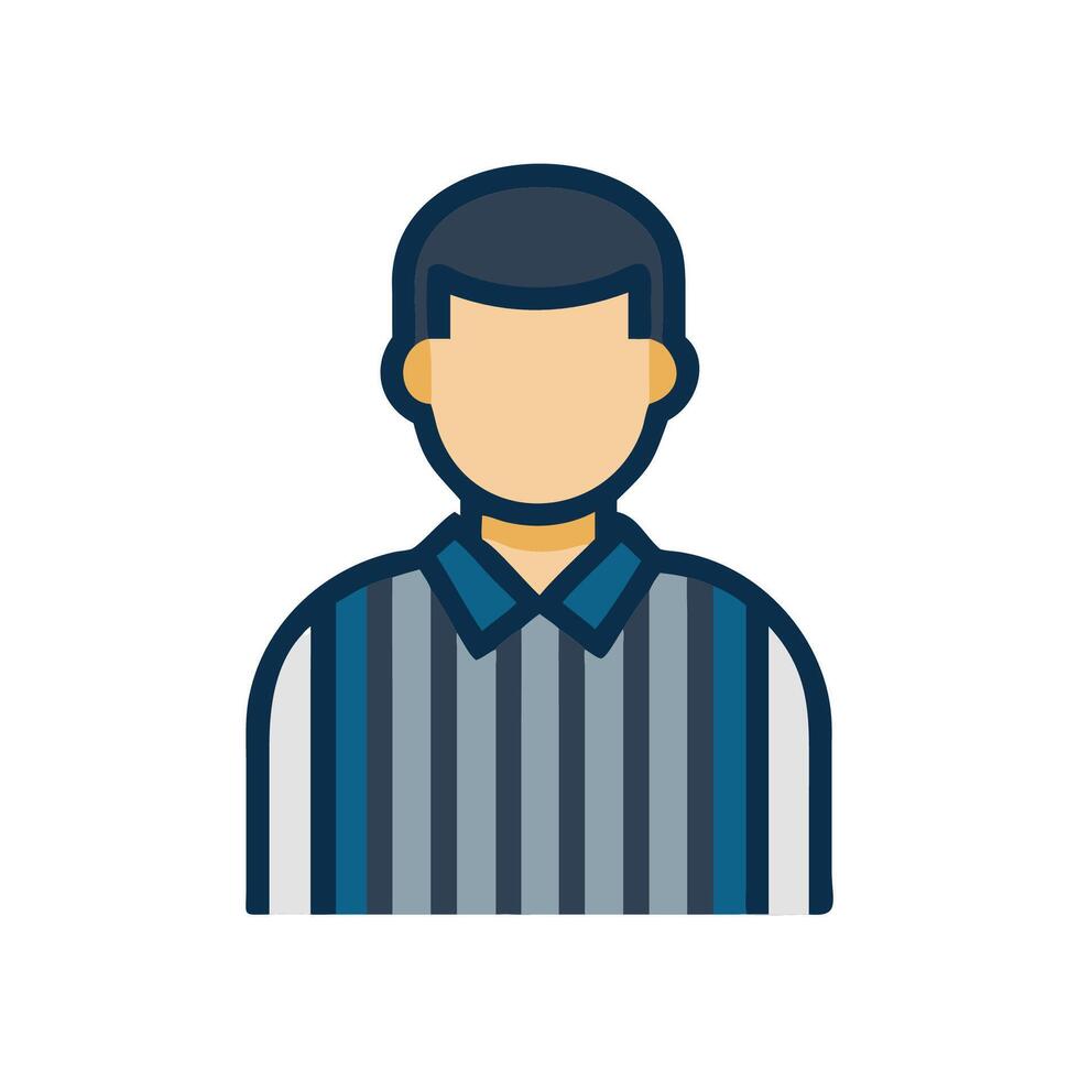 Isolated illustration of a referee on a black background vector