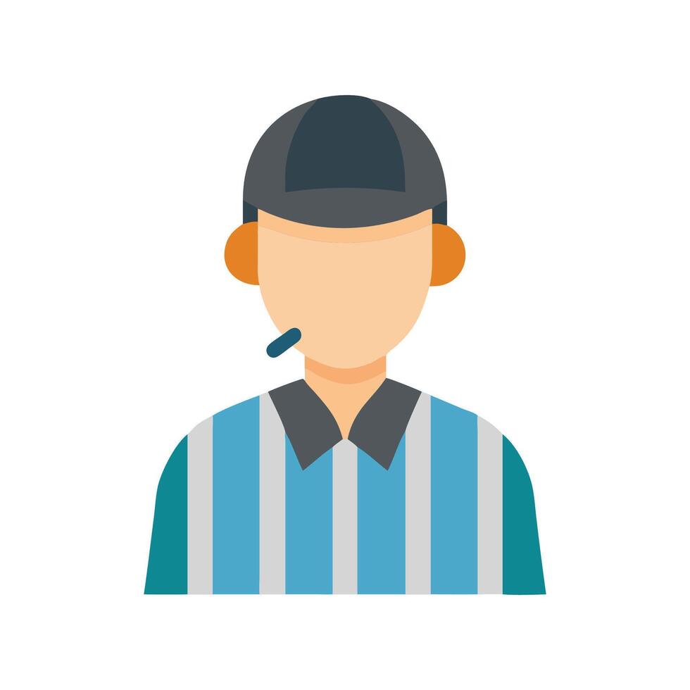 Sports referee icon with cap and whistle design vector