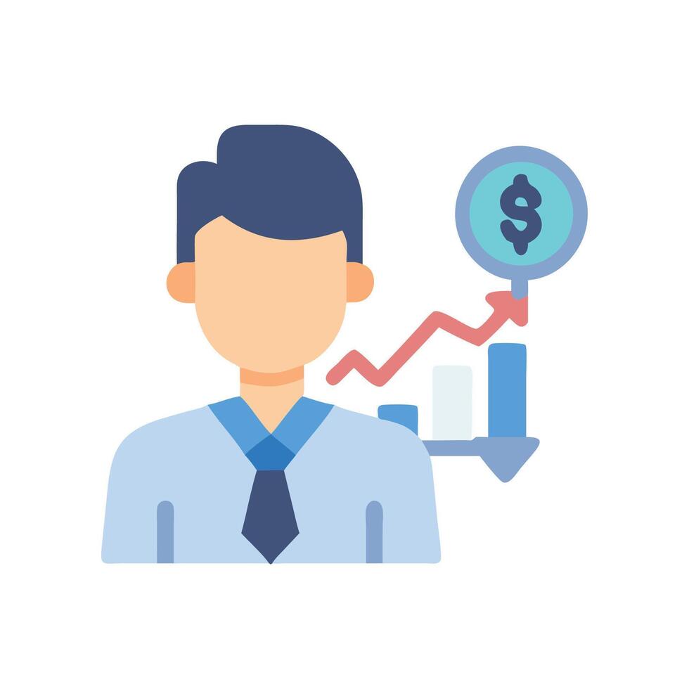 Business analysis and reporting for financial growth strategy vector