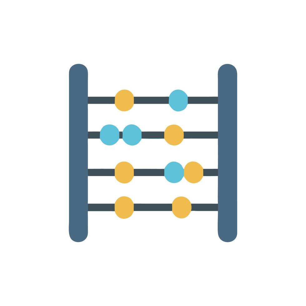 Flat style abacus illustration on White Background for stock use vector