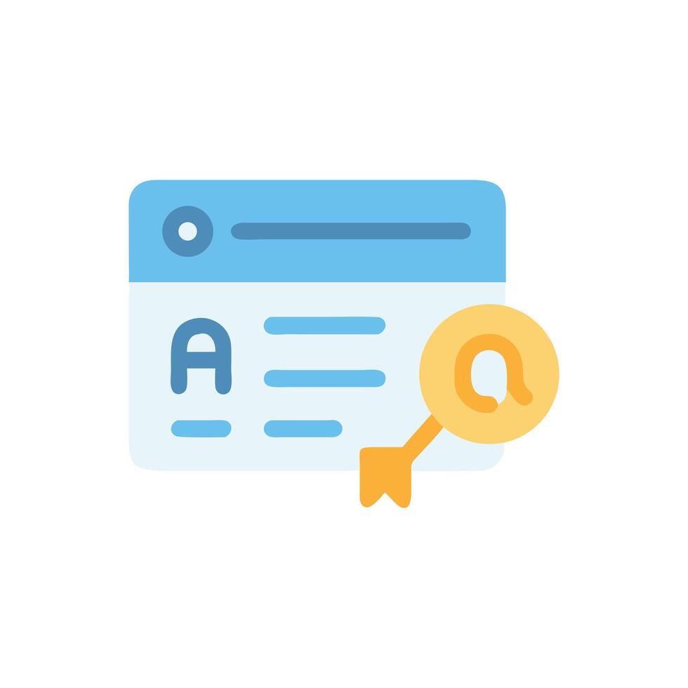 Email marketing subscription webpage interface with key element vector