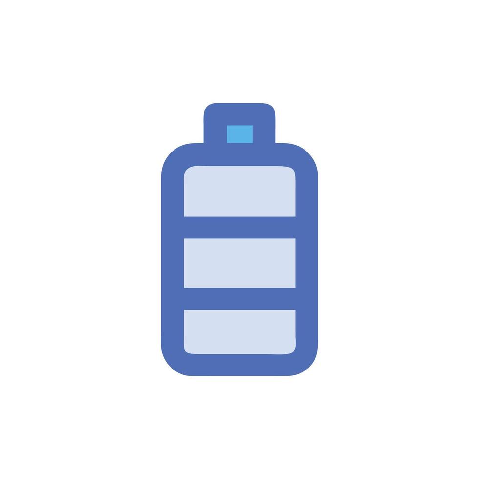 Blue water bottle icon symbol on White Background vector