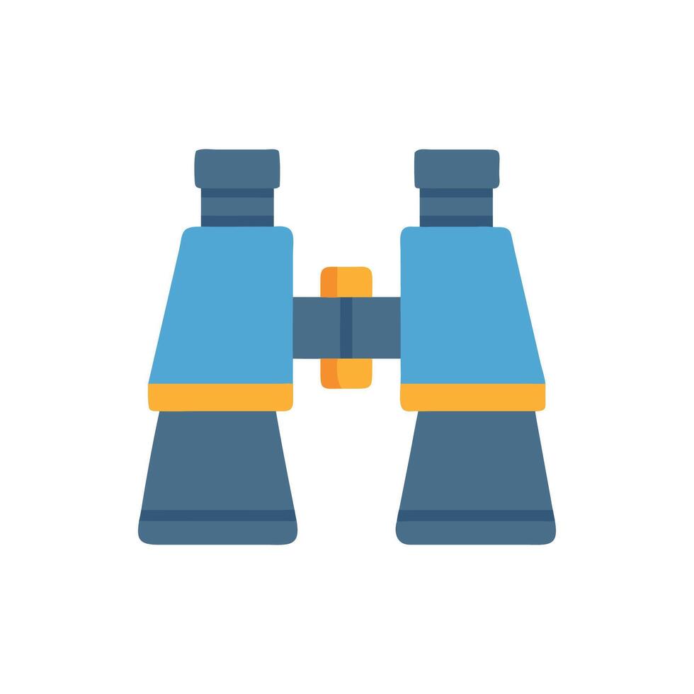 Binoculars in simple flat style illustration on White Background vector