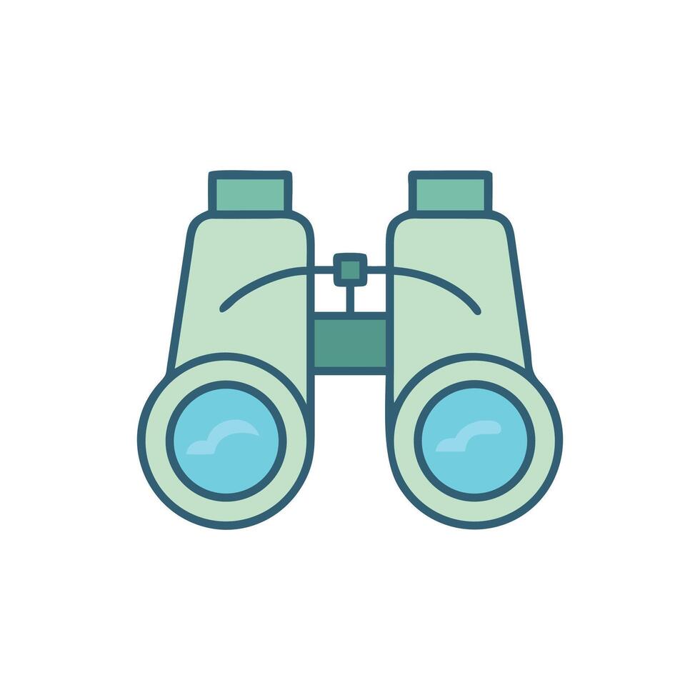 Simple binoculars icon illustration on White Background design element vector