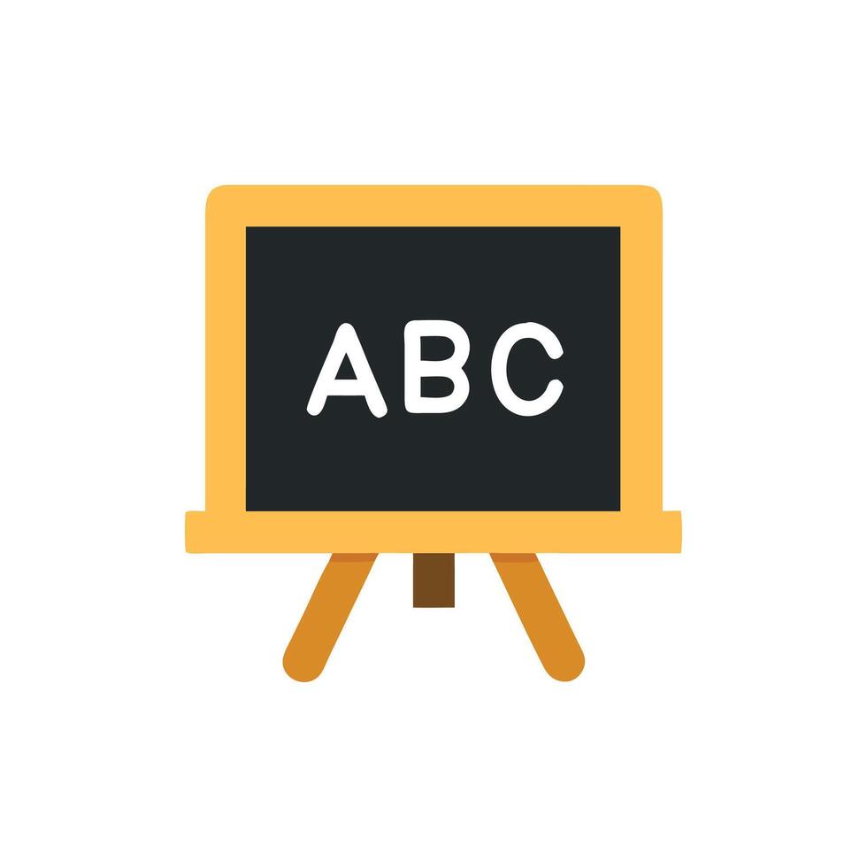 Simple ABC blackboard against White Background, flat graphic style vector