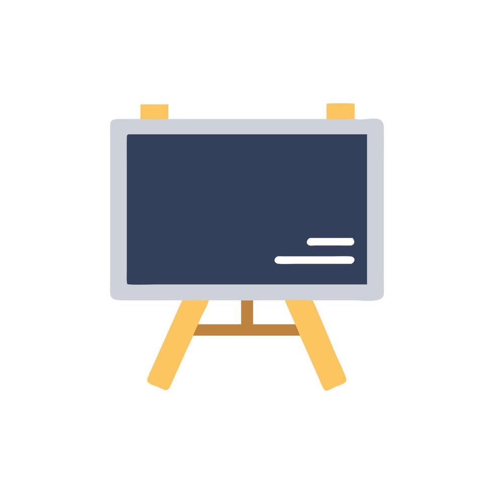 Minimalistic chalkboard illustration on stand against White Background vector