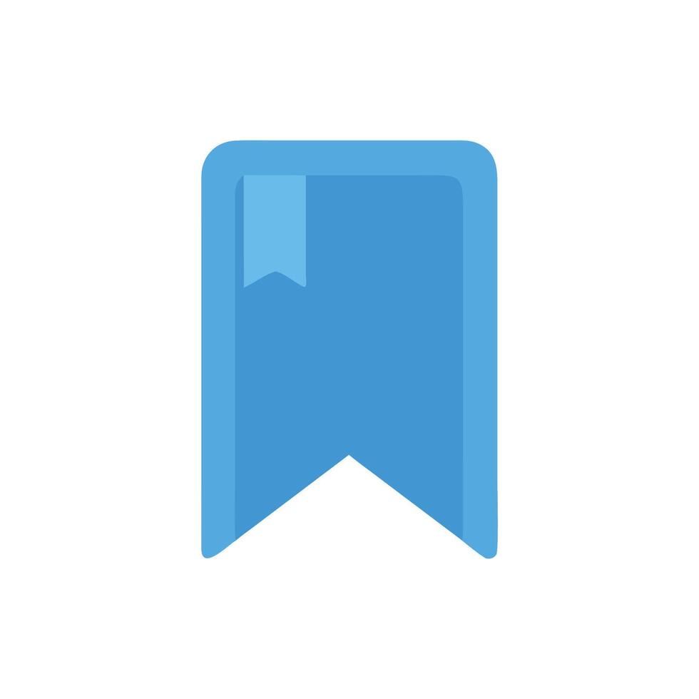 Blue bookmark icon illustration on White Background. vector