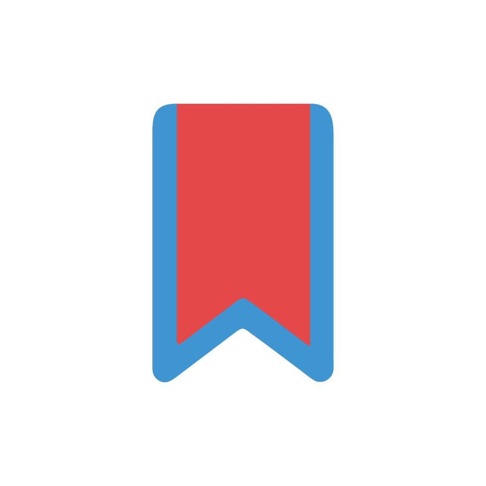 Simple bookmark design in bright, contrasting colors on White vector