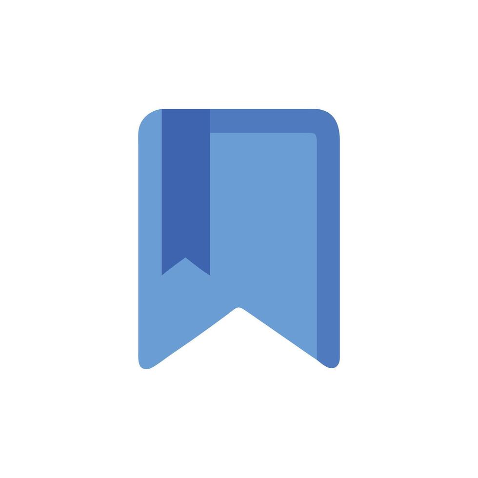 Blue Bookmark Icon Graphic on White Background vector