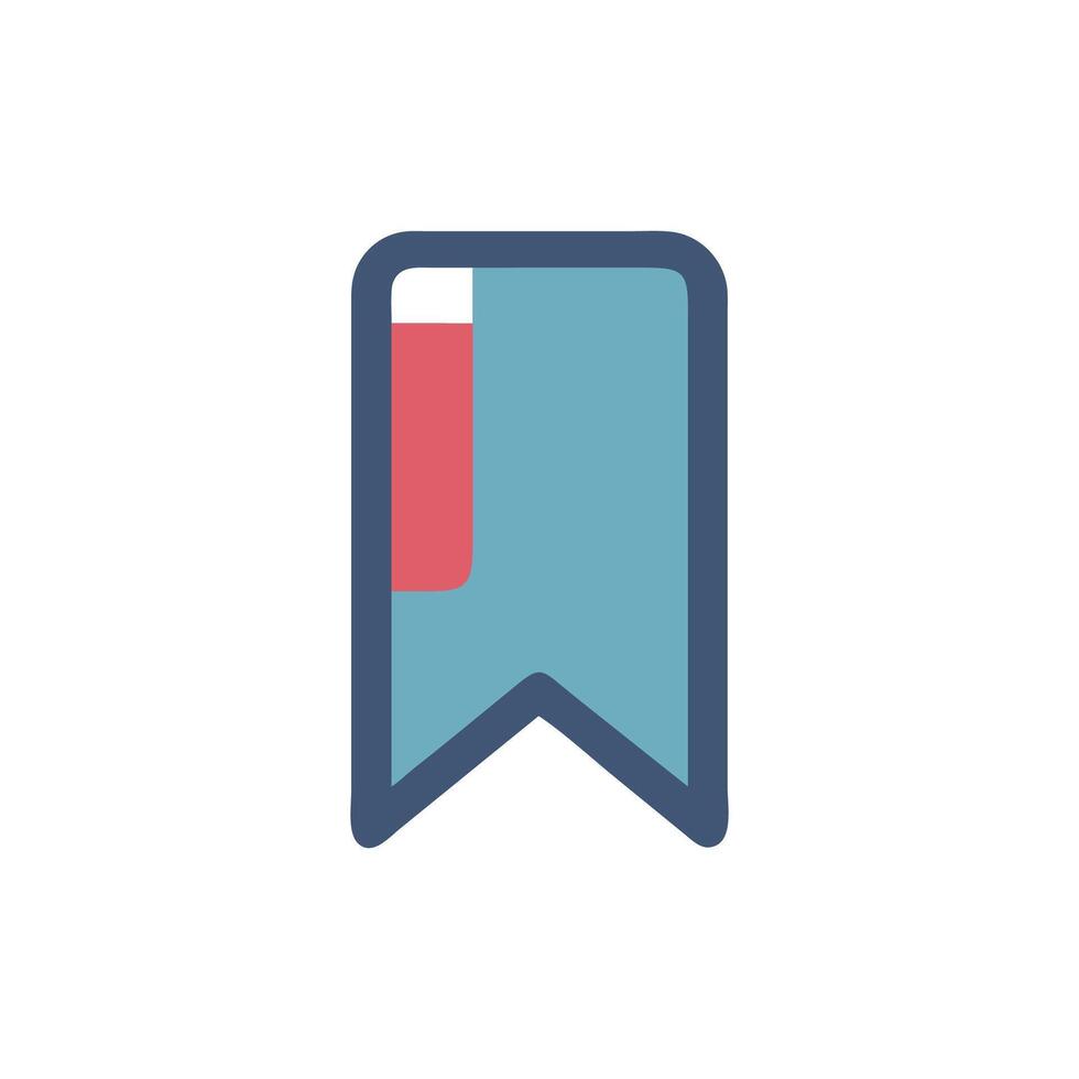 Modern blue bookmark icon for digital or print design vector