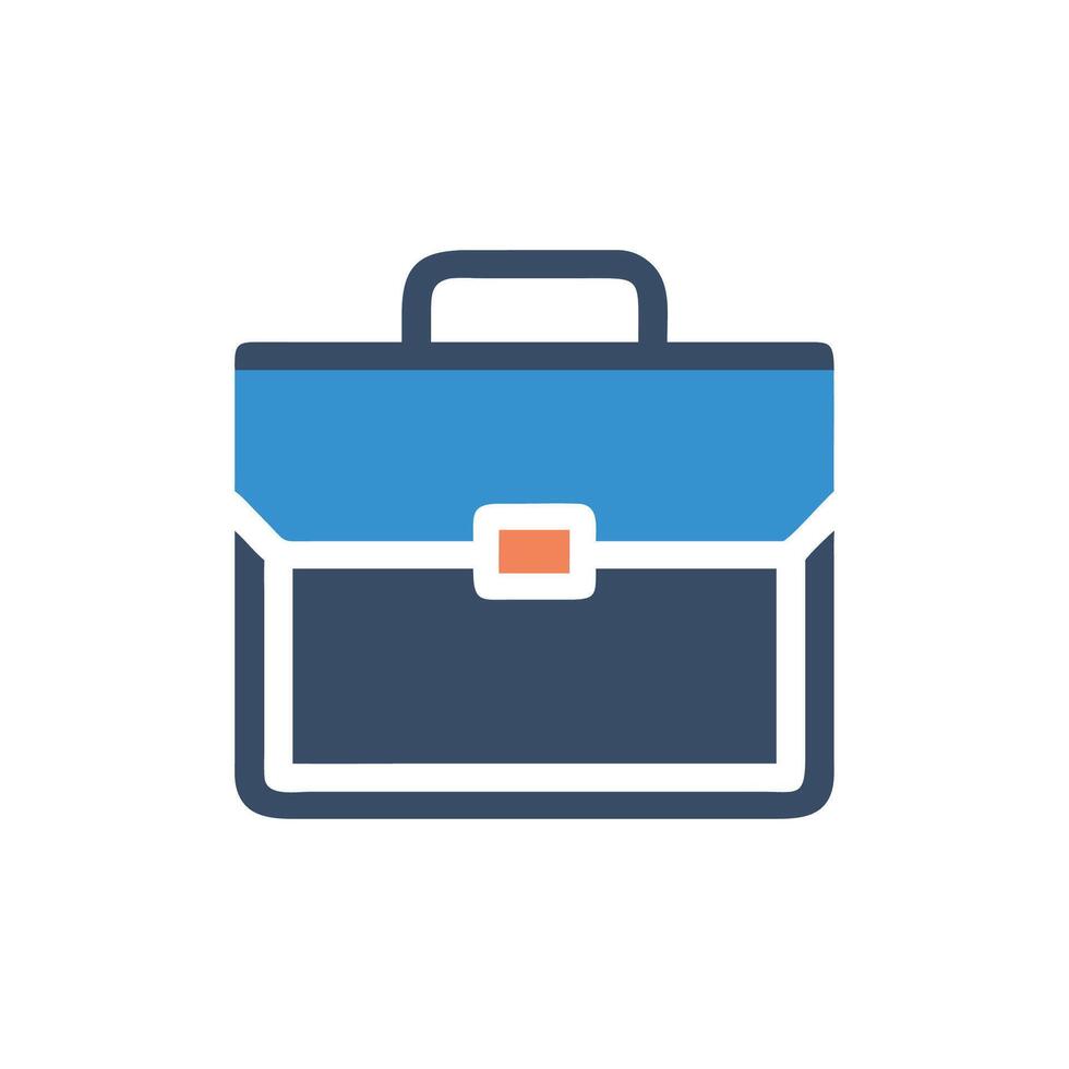 Stylized business briefcase on White Background for professional use vector