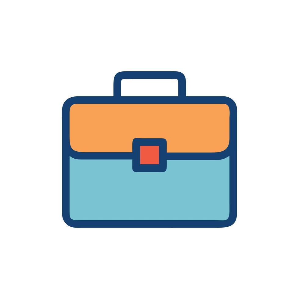 Illustrated briefcase icon for business and finance concepts vector