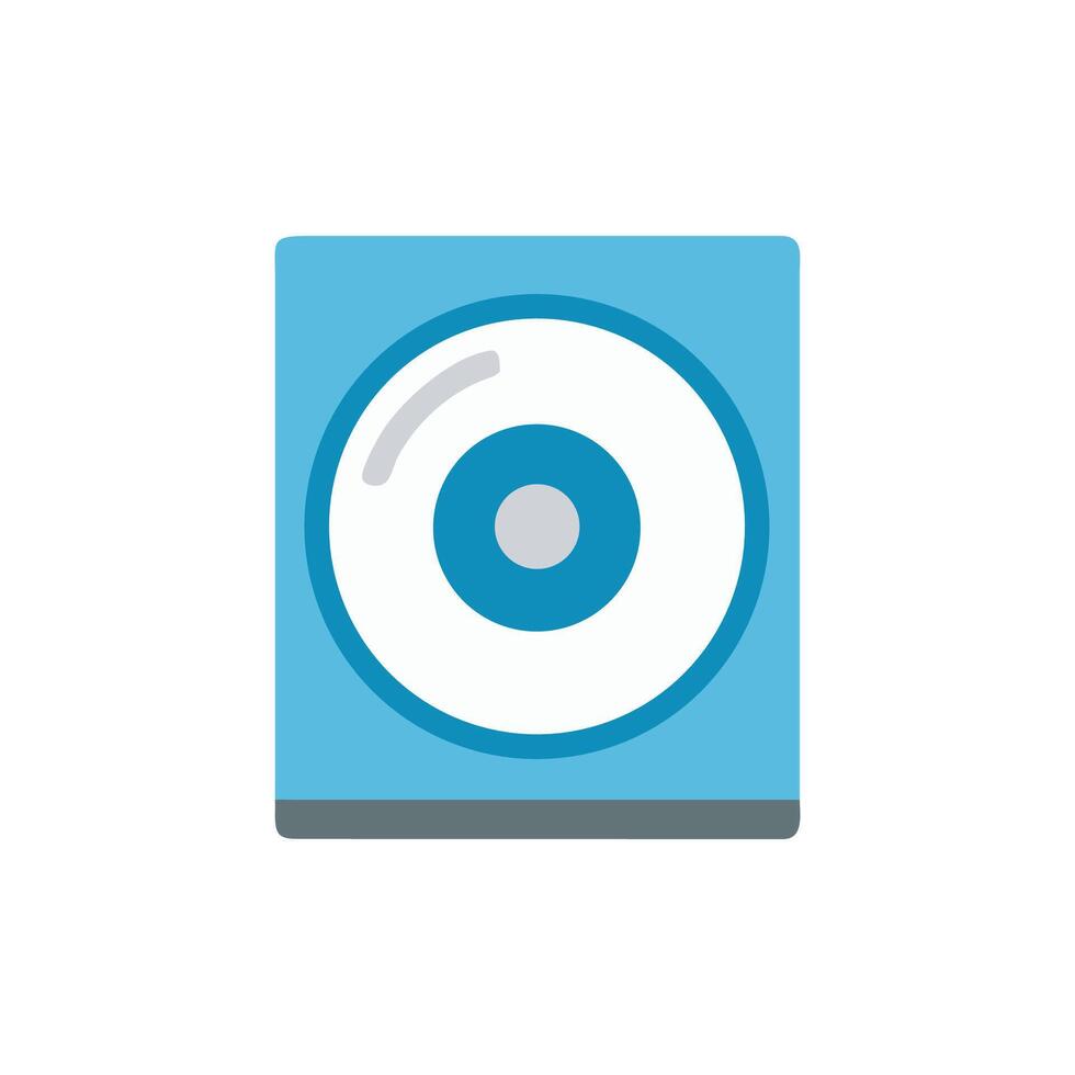 Blue speaker with round design on a White Background vector